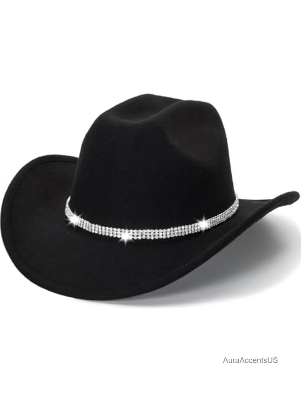 Western Cowboy Hat Felt Wide Brim Adjustable Unisex